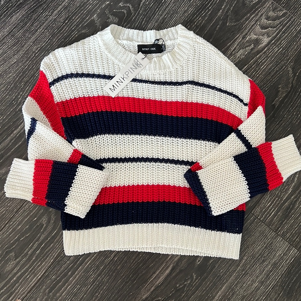 [NEW W/ TAGS] MINKPINK Stripe Knit Sweater